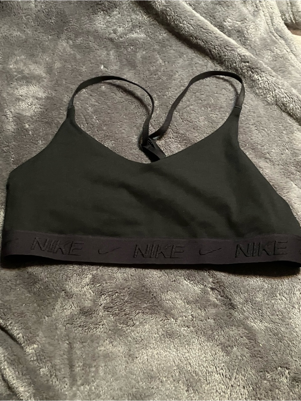 Nike Black Logo Elastic Sports Bralette